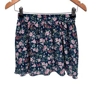 435 by Matilda Jane Clothing Girls Skirt sz‎ 10 Green Floral Print Polyester